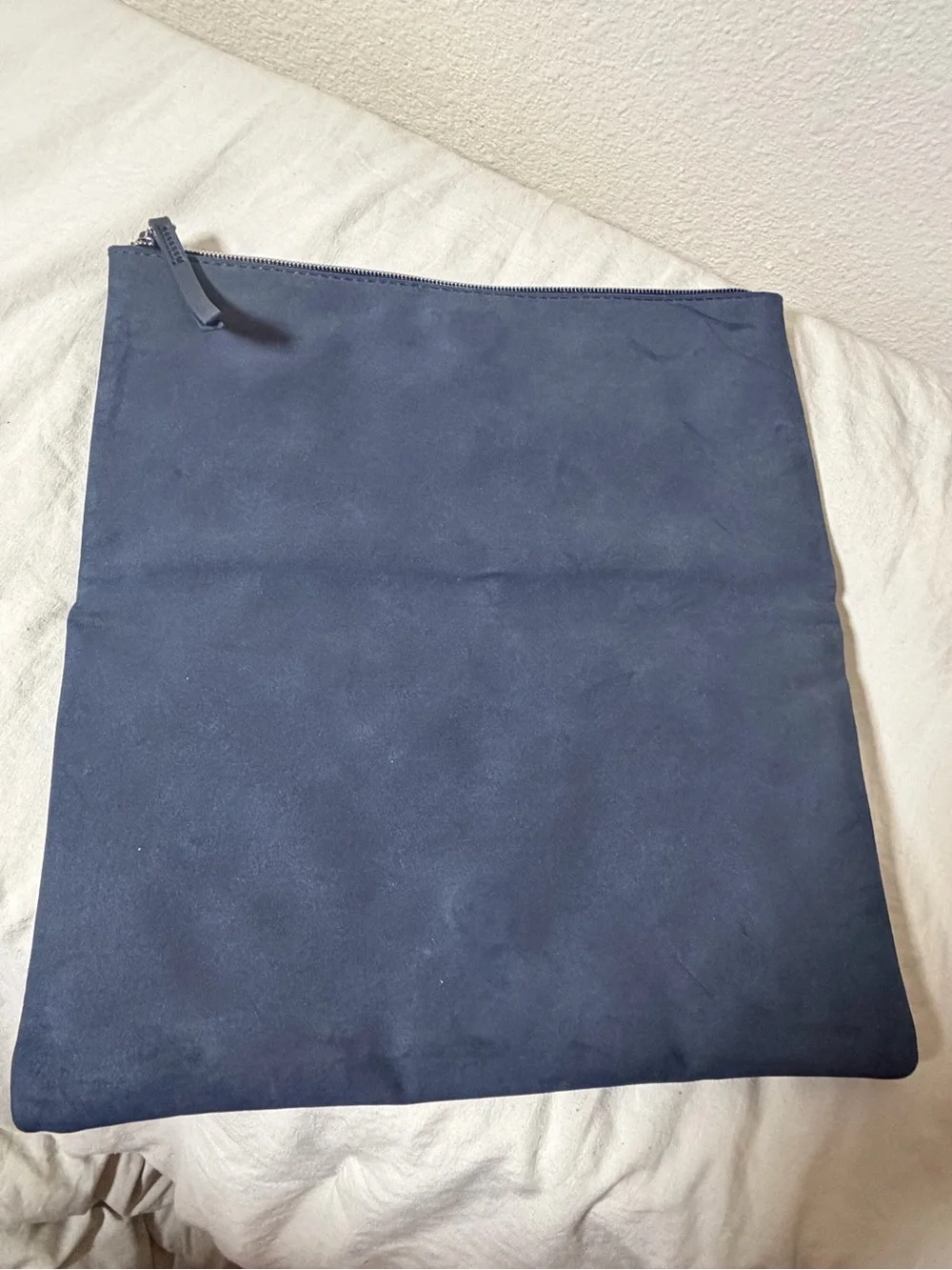 Stella & Dot Navy Multicolor Metallic Stripe Foldover Clutch Bag